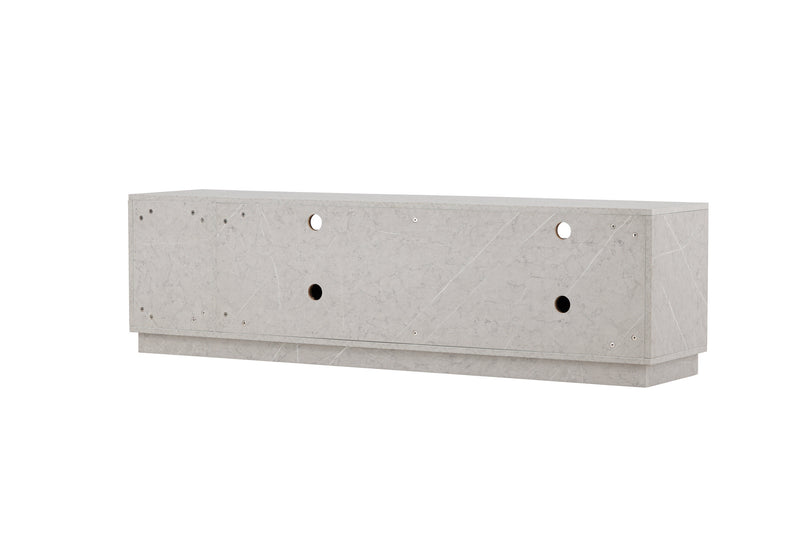 Venture Home Girona TV-bænk – Grå betonlook / Grå melamin – 180×40×50 cm