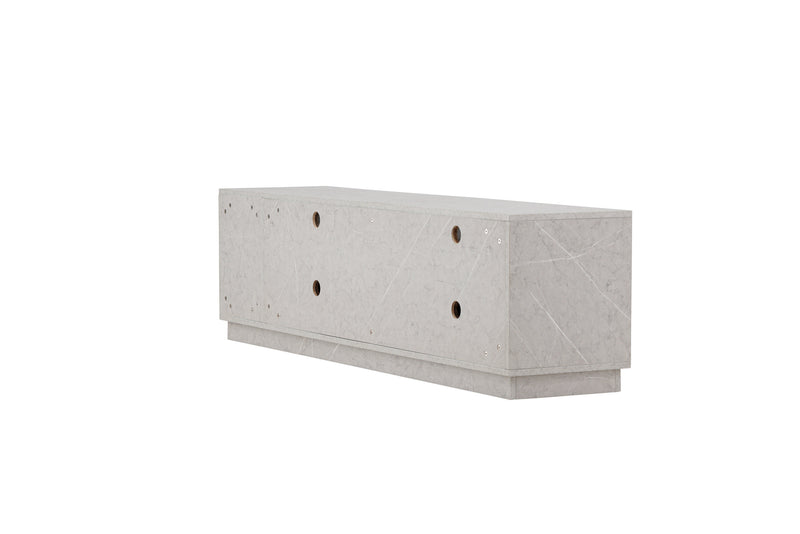 Venture Home Girona TV-bænk – Grå betonlook / Grå melamin – 180×40×50 cm