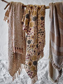 Bloomingville - Eydis Plaid, Natur, Genanvendt Bomuld 160x130 cm