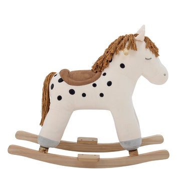 Bloomingville MINI - Merlen Gyngehest, Hest, Hvid, Polyester