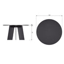 FRIES DINING TABLE OAK BLACKNIGHT O129CM [fsc]