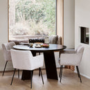 FRIES DINING TABLE OAK BLACKNIGHT O129CM [fsc]