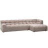 ALLURE CHAISE LONGUE RIGHT WOVEN BROWN MELANGE