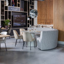 JORRE DINING TABLE MDF ANTIQUE BEIGE O120CM