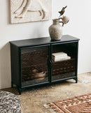 Nordal - DOWNTOWN skænk – sort – L104 × D35 × H74 cm