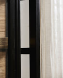 Nordal - BEI vægskab, skydelåger – sort – B82 × D26 × H122,4 cm