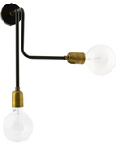 House Doctor Væglampe Molecular Sort Messing