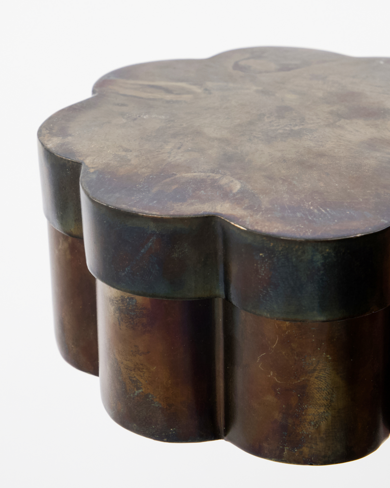 House Doctor - Opbevaring m. låg, Floda, Antik brun, sæt af 2 stk.