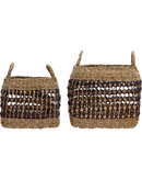 House Doctor Kurv Pauta Natur Sort