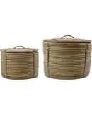 House Doctor Kurv med låg Round Natural