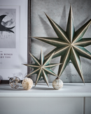 House Doctor - Stjerne, 9 Point, Grøn, Champagne, Ø30 cm