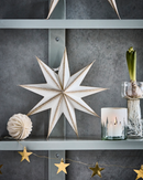 House Doctor - Stjerne, 9 Point, Råhvid, Champagne, Ø30 cm