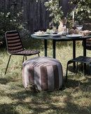 House Doctor - Puf, Alfo, Brun/Hvid, udendørs Ø60 cm