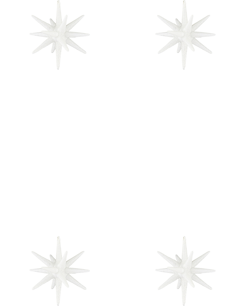 House Doctor Julepynt Spike Hvid m. glimmer