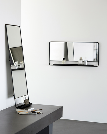 House Doctor - Spejl m. hylde, Chic, Sort, B80 cm