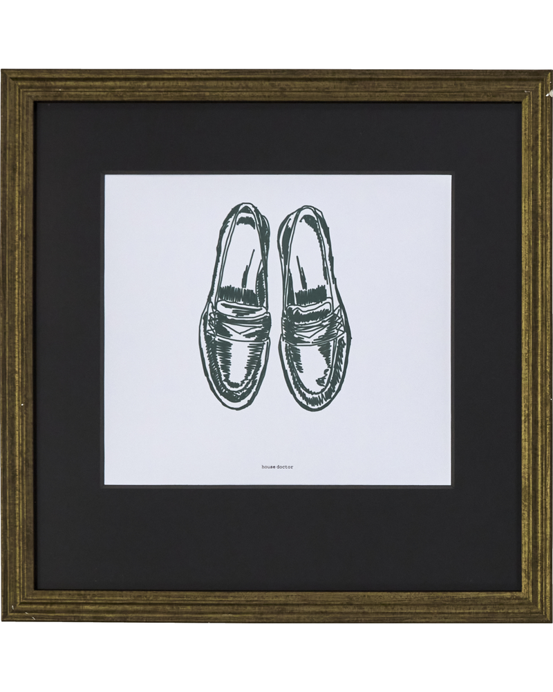 House Doctor Wall art Shoe Mørkegrøn