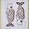 House Doctor Wall art Fish Bordeaux