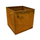 Krukke corten stål, 40 x 40 x 40cm, 2 mm med bund,Hortus