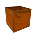 Krukke corten stål, 40 x 40 x 40cm, 2 mm med bund,Hortus