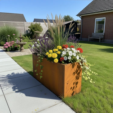 Højbed corten stål, 120 x 40 x 60 cm, 2 mm, uden bund Hortus