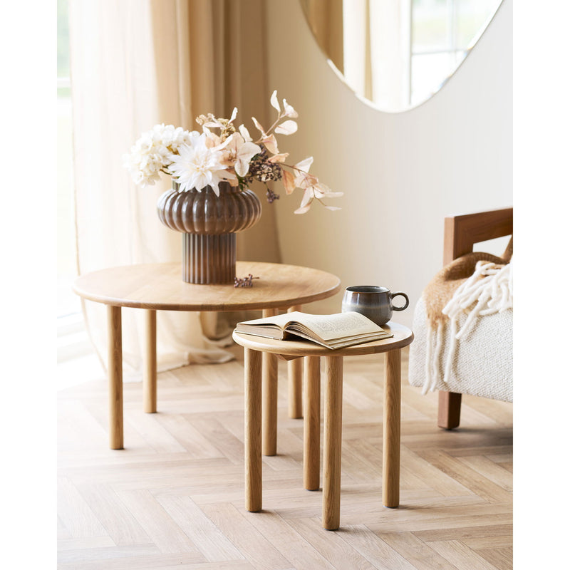 House Nordic – Jena Sofabord, Eg, Natur, Ø70 cm