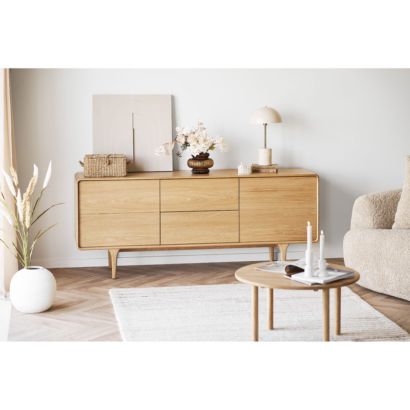 House Nordic – Jena Sofabord, Eg, Natur, Ø70 cm