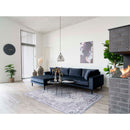 House Nordic - Venezia Sofabord - i sort stål med glas ø48xh48cm