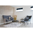 House Nordic - Venezia Sofabord - sort, m. glas, Ø70xH40cm