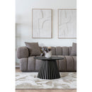 House Nordic - Osaka sofabord – Egefiner, sort – Ø70×H45 cm