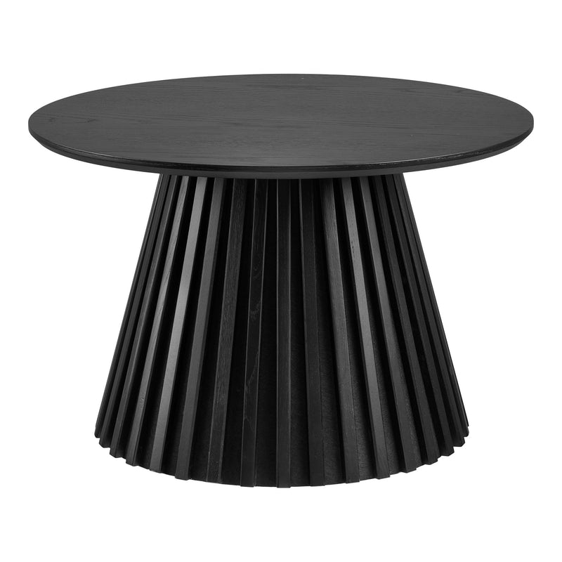 House Nordic - Osaka sofabord – Egefiner, sort – Ø70×H45 cm
