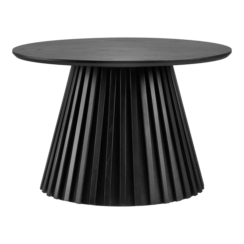 House Nordic - Osaka sofabord – Egefiner, sort – Ø70×H45 cm