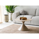 Annecy Sofabord, keramisk bordplade/stål, travertin/sand,Ø70cm