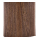 Noli sofabord, keramisk bordplade/askefiner, hvid/mørkebrun, Ø60cm