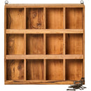 Ib Laursen - væghylde m/12 rum m/forkant UNIKA, 60x60x12cm