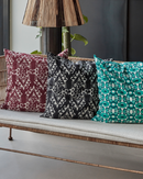 House Doctor - Pudebetræk, Ikat, Brændt rød,50x50cm