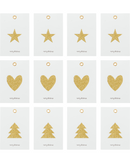 House Doctor Gavemærker Glitr Hvid Gylden