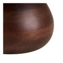 House Nordic - Heide Sofabord, mango træ/marmor, mørkebrun/hvid ø70x35 cm - Bolig og Haven