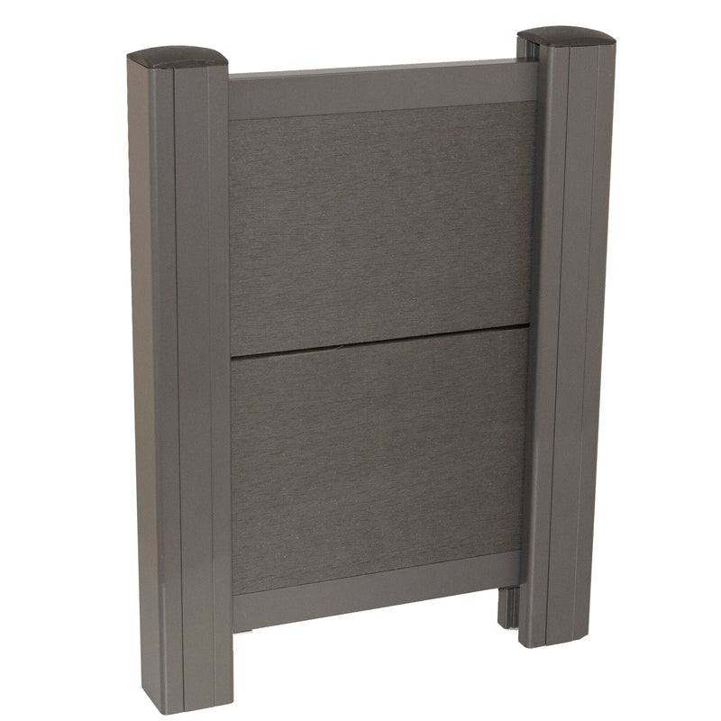 Hortus - Komposit F&N-profil børstet Premium Firenze hegnspakke 1 fag, H126,1 cm