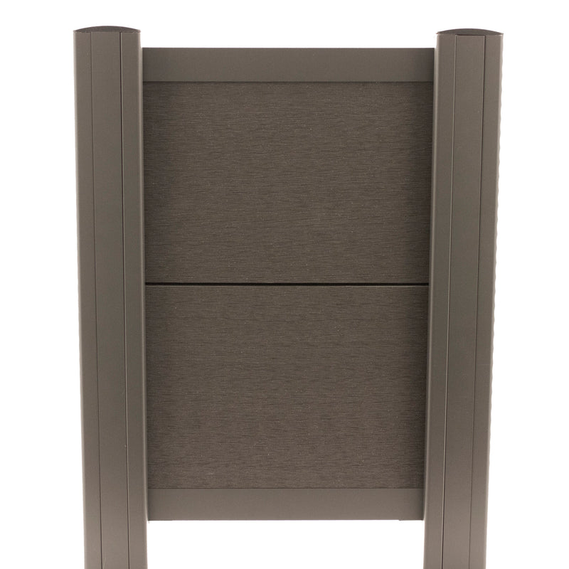 Hortus - Komposit F&N-profil børstet Premium Firenze hegnspakke 1 fag, H126,1 cm