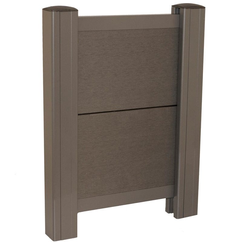 Hortus - Komposit F&N-profil børstet Premium Firenze hegnspakke 1 fag, H126,1 cm
