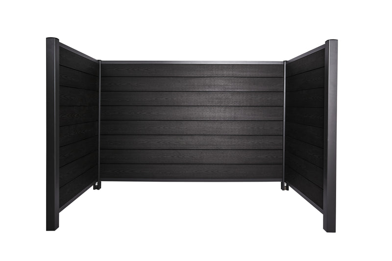 Hortus - Komposit skraldeskjul trælook Pisa H121 x B188 x D95 cm