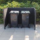 Hortus - Komposit skraldeskjul trælook Pisa H121 x B188 x D95 cm