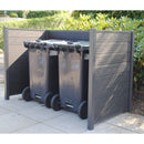 Hortus - Komposit skraldeskjul trælook Pisa H121 x B188 x D95 cm