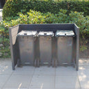 Hortus - Komposit skraldeskjul trælook Pisa H121 x B188 x D95 cm