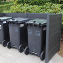 Hortus - Komposit skraldeskjul trælook Roma H121 x B256 x D95 cm