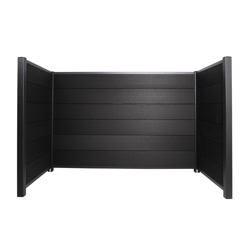 Hortus - Komposit skraldeskjul børstet Bologna H126 x B188 x D95 cm