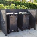 Hortus - Komposit skraldeskjul børstet Bologna H126 x B188 x D95 cm
