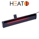 HEAT1 - eco pro-line 2000W ULG plus, sort glasfront, væghængt