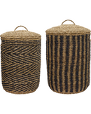 House Doctor Vasketøjskurve Cesto Natur Sort