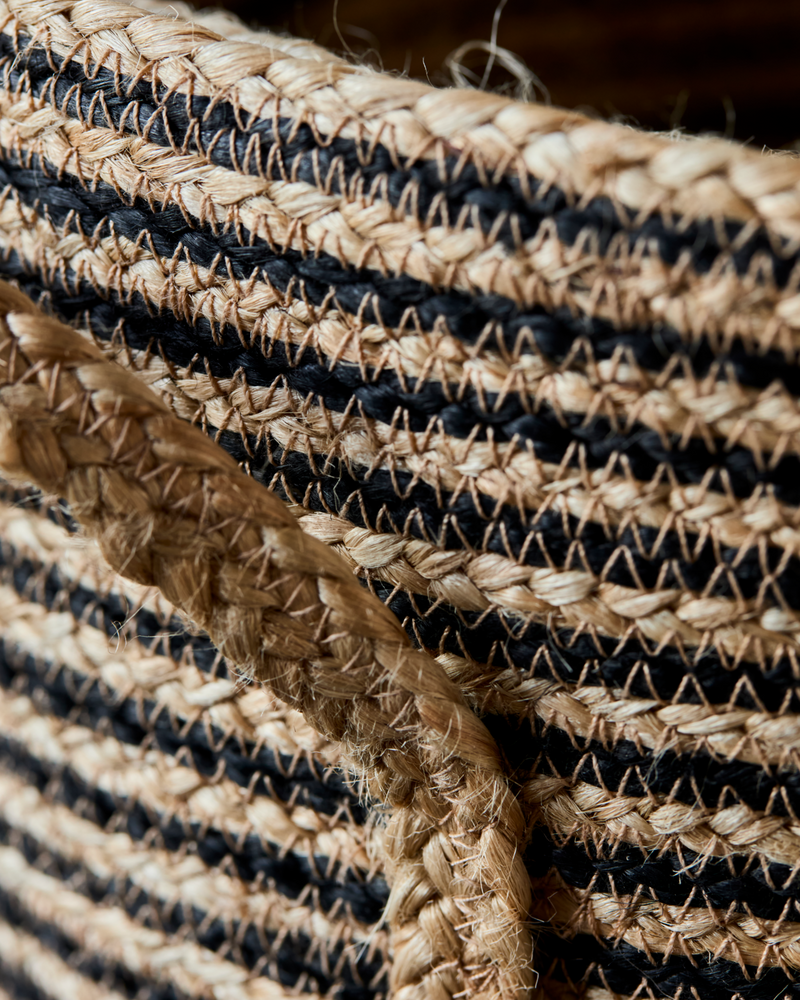 House Doctor - Opbevaringskurve, Dungi, Sort, Natural, sæt af 3 stk.